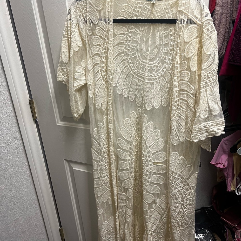 Rebellion Again Lace Kimono Duster (S)